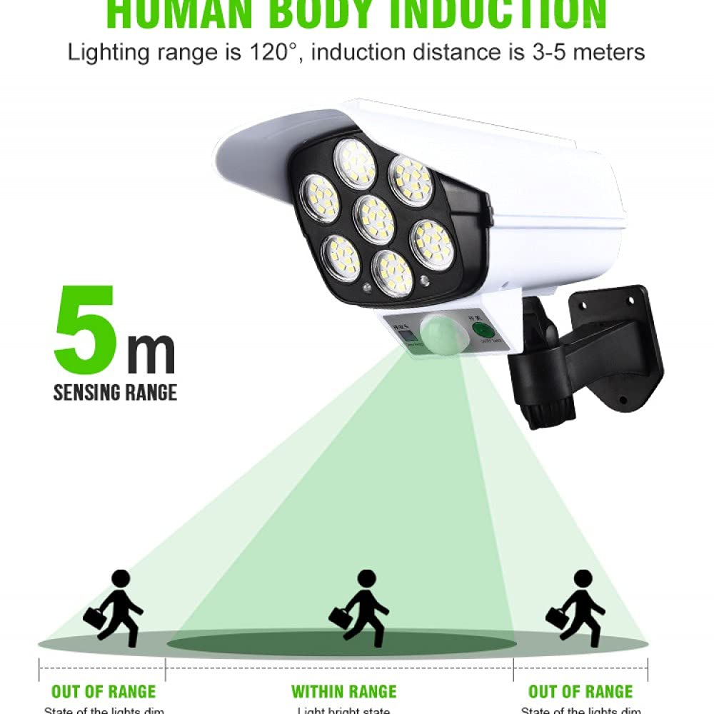 Camera designed Solar Powered Motion Sensor Light with Remote Control Cheshtha