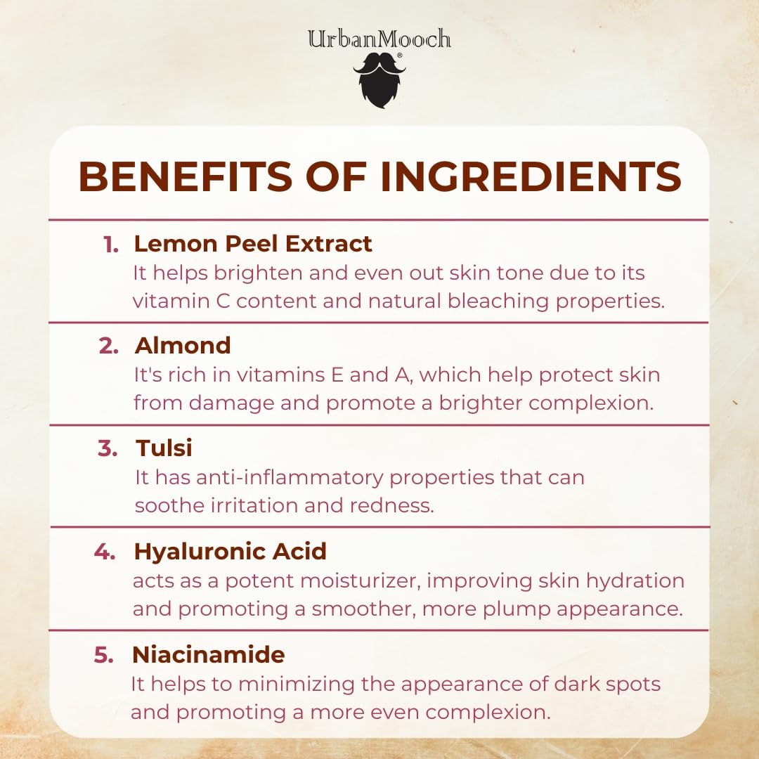 UrbanMooch Pack of 2 Insta Bright Lightening & Brightening Face Cream For Men with Hyaluronic Acid, Vitamin E and Niacinamide for Skin Brightening & Glowing Skin, 50 gm Each Lohiya Retails