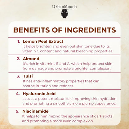 UrbanMooch Pack of 2 Insta Bright Lightening & Brightening Face Cream For Men with Hyaluronic Acid, Vitamin E and Niacinamide for Skin Brightening & Glowing Skin, 50 gm Each Lohiya Retails