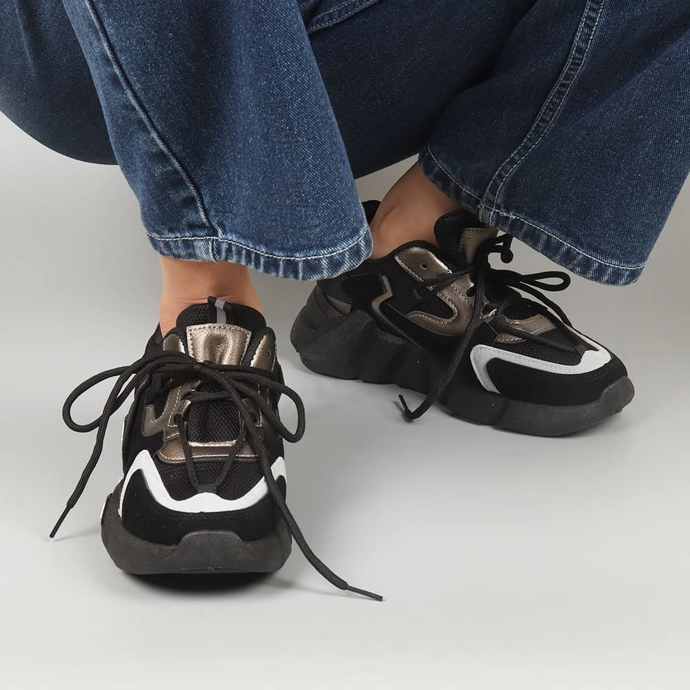 Indifeet Casual Sneaker Shoes for Women - Black - Image 4