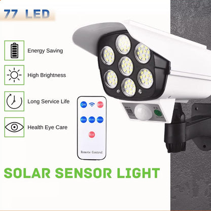 Camera designed Solar Powered Motion Sensor Light with Remote Control