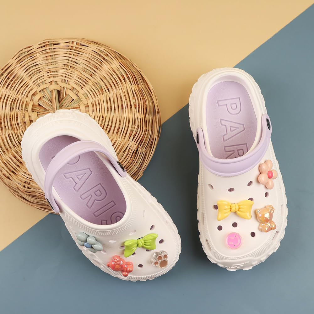 Indifeet Casual Waterproof Clog Shoes for Women - Purple - Image 25