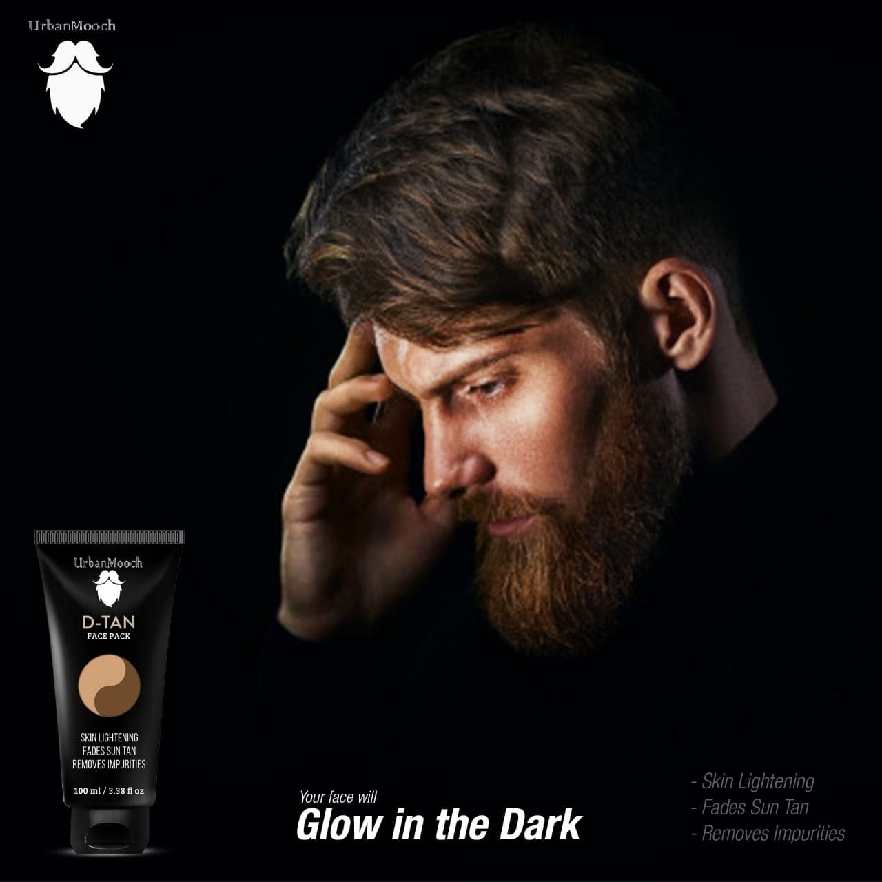 UrbanMooch DeTan Kit for Men | Detan Facewash with Papaya Extracts & Vitamin E, 100gm | Detan Face Pack for Men, 100gm Lohiya Retails