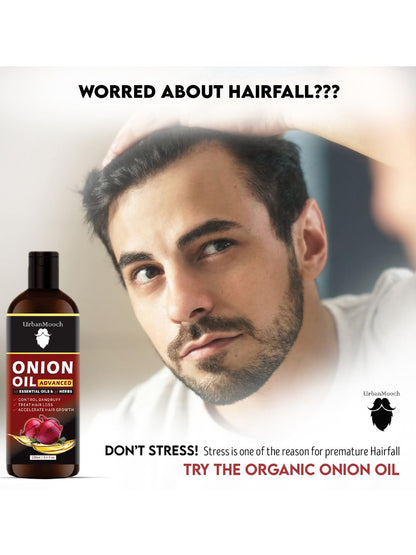 UrbanMooch Onion Hair Oil For Hair Growth & Hair Fall Control | Natural Hair Growth With Red Onion, Bhringraj, Amla, Argan, Coconut & More | No Parabens Or Mineral Oils, 100Ml Lohiya Retails