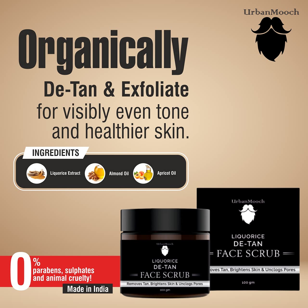 UrbanMooch 4 in1 Everyday Essentials Men's Skincare Kit with Face Brightening Cream | Vitamin C Body Wash | Detan Face Scrub | Underarm Roll-On | Rakhi Gift for Brothers Lohiya Retails