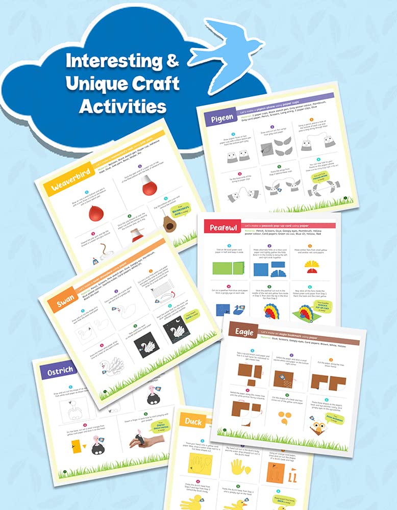 Bird Craft Book for Kids | DIY Art & Sticker Activity Book - Image 6