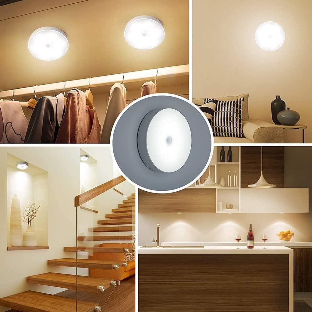 Motion Sensor Cool White Light for Home with USB Charging Wireless Self Adhesive LED Nightlight Rechargeable Wall Light for Hallway, Wardrobe, Bedroom, Stairs, and Bathroom(single piece) - HalfPe