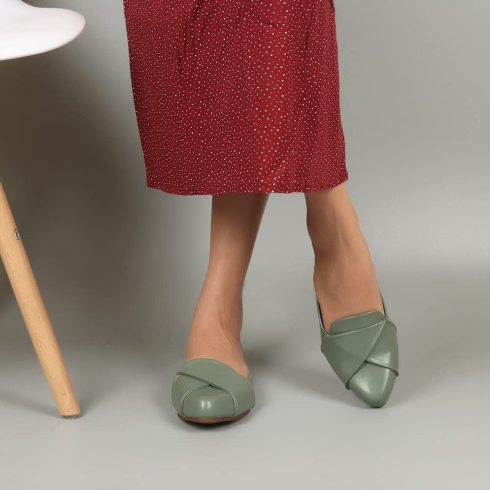 Indifeet Formal Mules for Women - Green - View 4