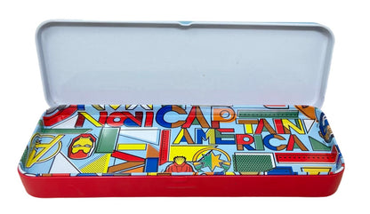 QIPS by HMI Marvel & Disney Double Layer Stationary Organizer for Kids Metal Pencil Box.