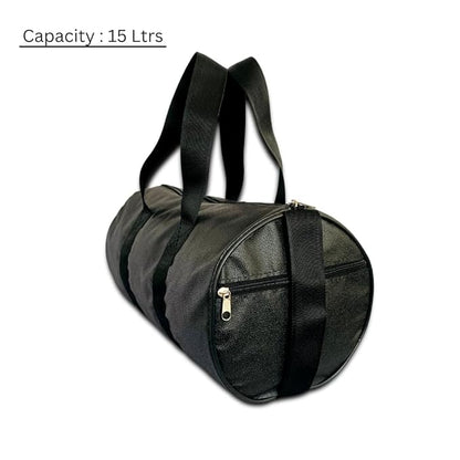 Waterproof Leather Gym Bag - Unisex (Black)