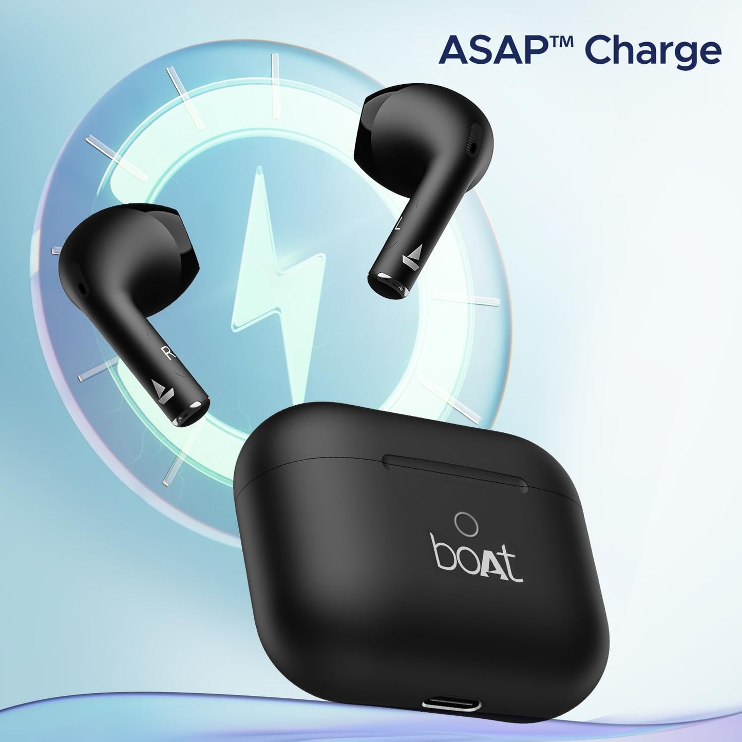 boAt Airdopes Ace Wireless Earbuds with ASAP™ Charge, BEAST™ Mode, ENx™ Technology (Play back time: 35 hours, Active Black)