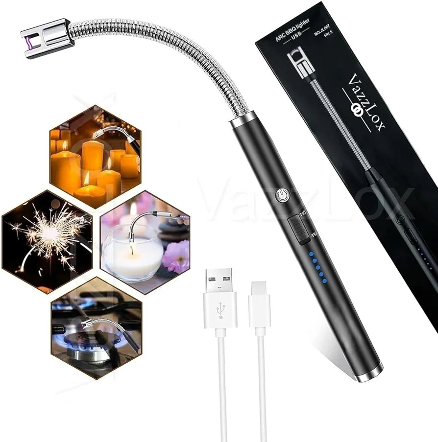 Electric USB Plasma Rechargeable Electric Gas Lighter for Kitchen, Pooja Room, Candles