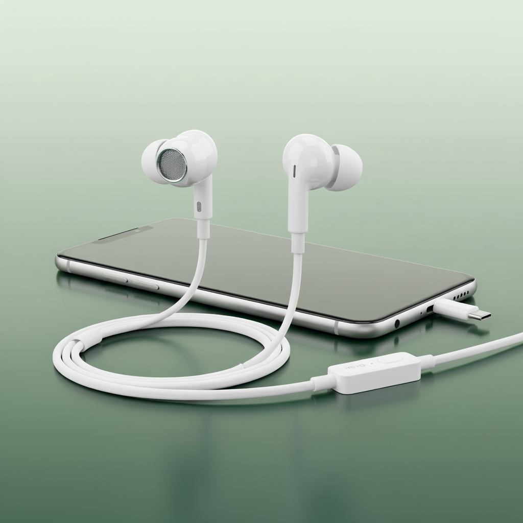 Portronics Conch Kappa C in Ear Type C Wired Earphones with In Line HD Mic, Powerful Audio, 14.2mm Dynamic Driver,TPE Anti Tangle Wire,Wide Compatibility(White) Halfpe Deals