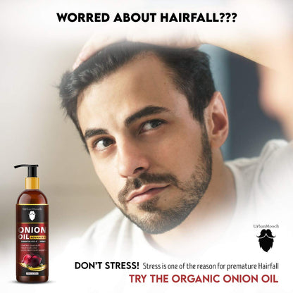 UrbanMooch Advanced Onion Hair Oil For Men With Red Onion Extract & 14 Essential Oils | Hair Growth | Hair Fall Control, 200 ML Lohiya Retails