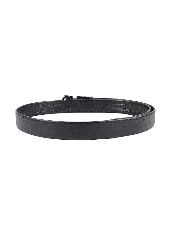 ZEVORA Men Casual Artificial Leather Belt (Black) - HalfPe