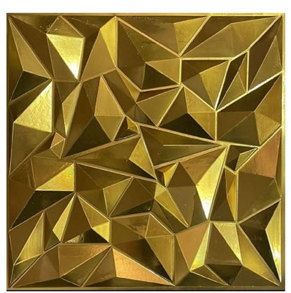 Wall Panel Metallic Gold Diamond Design -3D