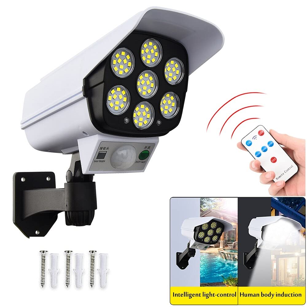 Camera designed Solar Powered Motion Sensor Light with Remote Control Cheshtha