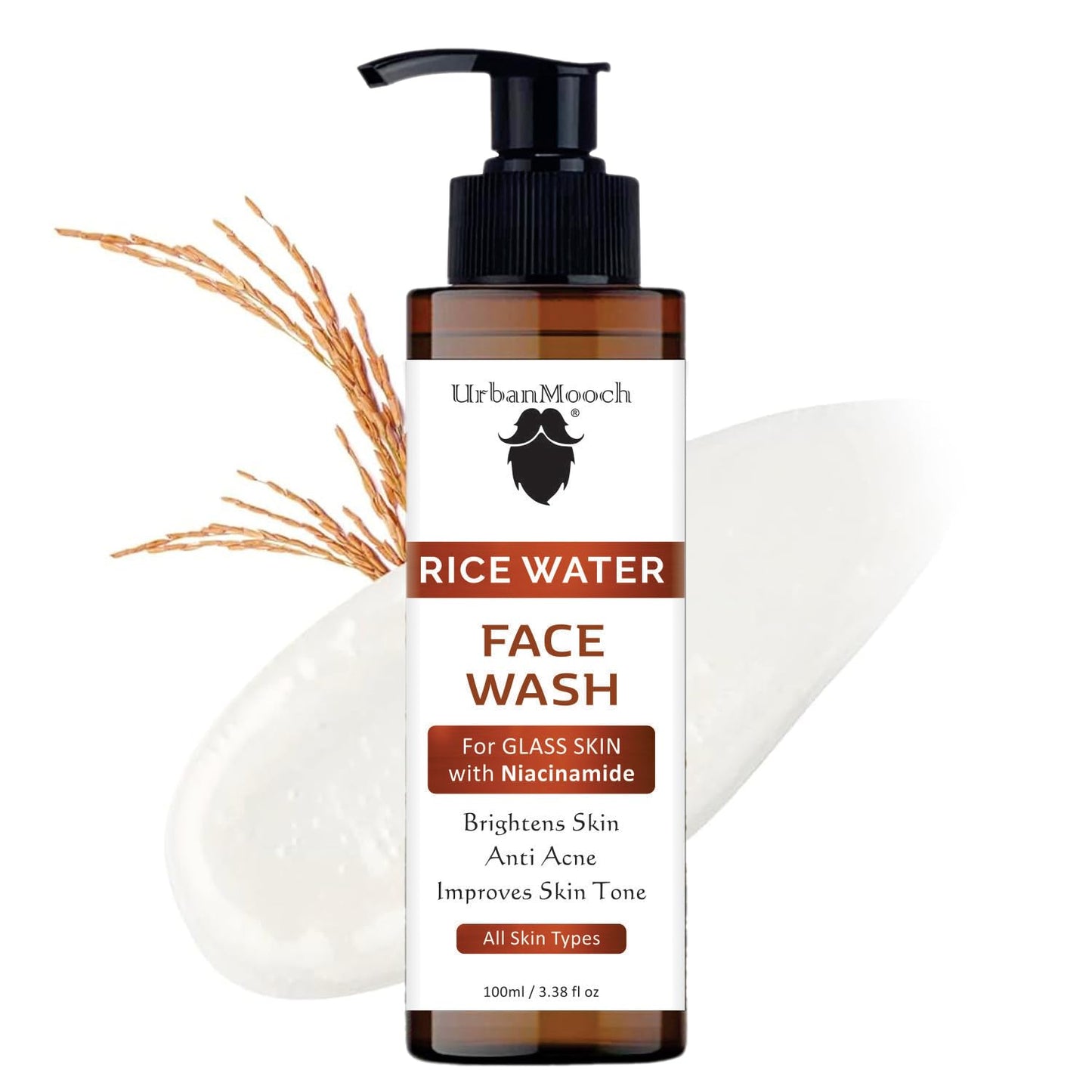 UrbanMooch Korean Skincare Kit for Men | Rice Water Face Wash & Snail Mucin Serum Combo – Skin Brightening, Hydrating & Anti-Aging – Gentle Cleansing + Deep Repair – 100ml + 100ml Lohiya Retails