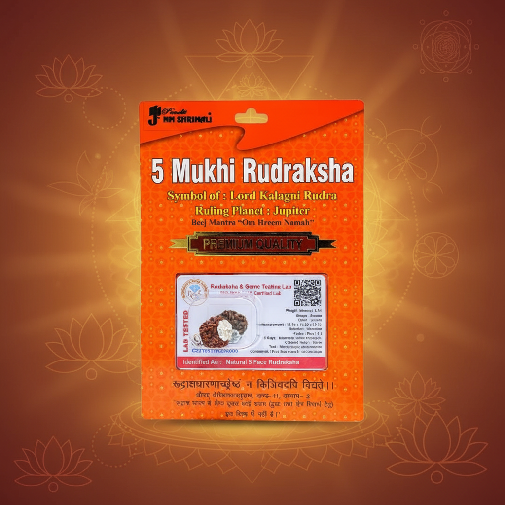 5 Mukhi Rudraksha Bead – Kalagni Rudra Blessing Sacred Natural Rudraksha