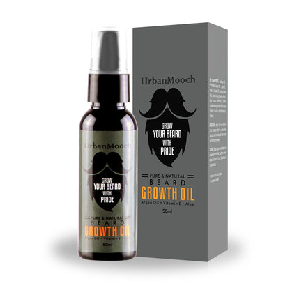 UrbanMooch | Beard Growth Oil & Beard Wash Combo | For Soft Silky Shiny Beard | Nourishing & Conditioning Formula | 120ml | For Men Lohiya Retails