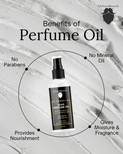 UrbanMooch Beard Perfume Oil for Men | Long-Lasting Masculine Fragrance | Nourishes Beard | Premium Oil-Based Scent | 50ml Beard Grooming Essential Lohiya Retails