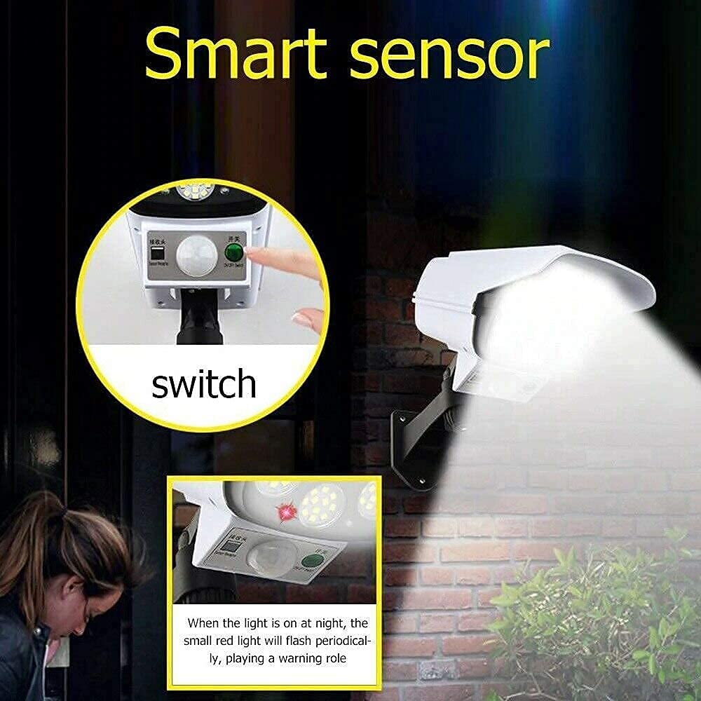 Camera designed Solar Powered Motion Sensor Light with Remote Control Cheshtha