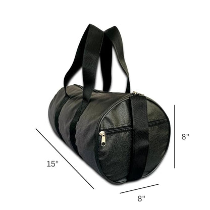 Waterproof Leather Gym Bag - Unisex (Black)