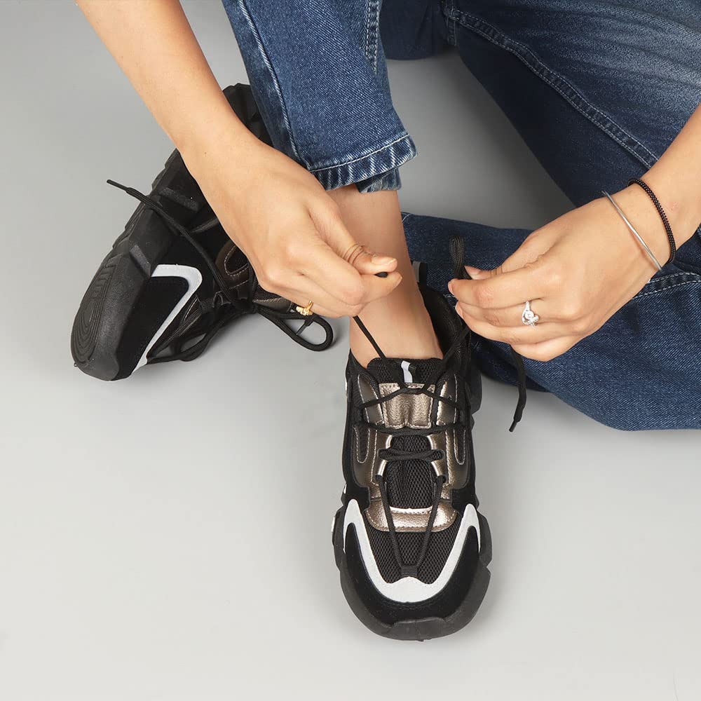 Indifeet Casual Sneaker Shoes for Women - Black - Image 3