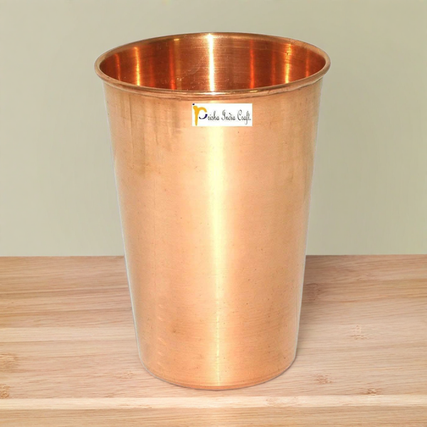 तांबे का पानी का गिलास (450 मि.ली.) | प्रिशा इंडिया क्राफ्ट 