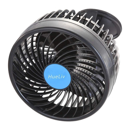 Car Fan 12V, 6" Electric Car Cooling Fan with 360 Degree Adjustable Head - HalfPe