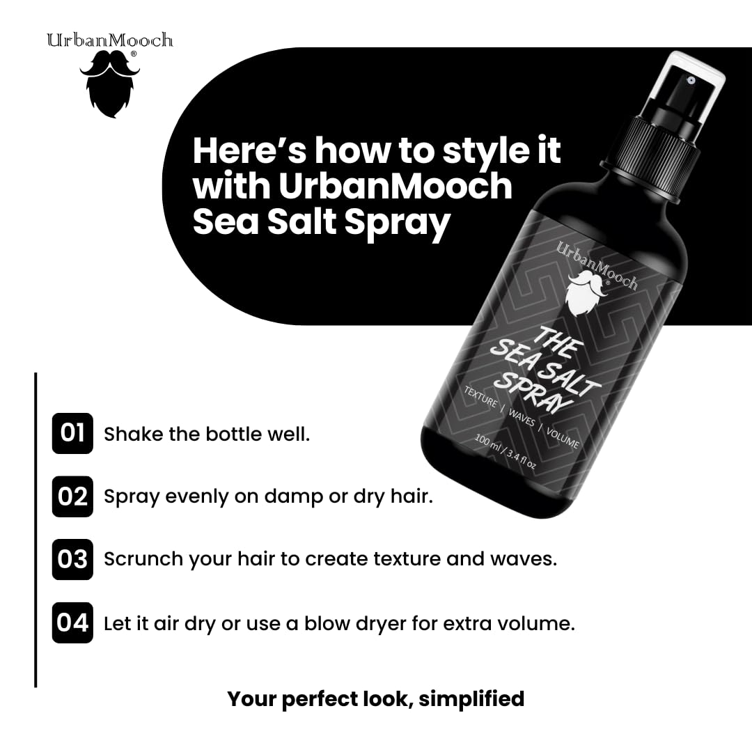 UrbanMooch Hair Styling Set with Volumizing Powder 15g and Sea Salt Spray 100ml, | Matte Finish Hair Wax Powder | Volume | Texture Lohiya Retails