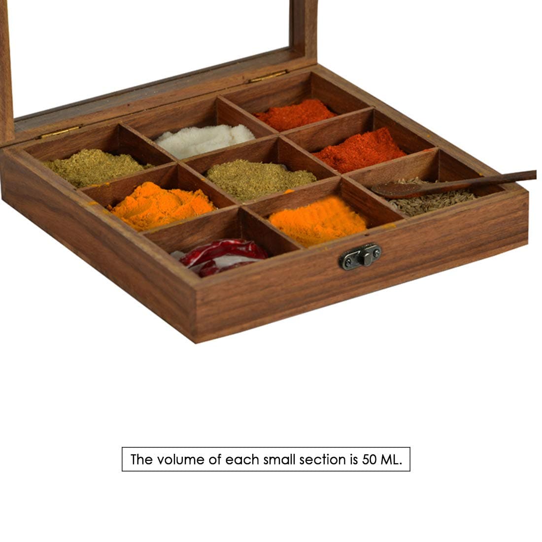 12-Piece Wooden Spice Box - HalfPe