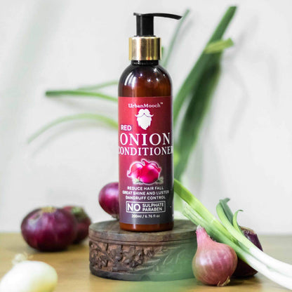 UrbanMooch | Red Onion Shampoo + Conditioner Combo | Hair Fall Control & Strengthening | For Men & Women | Set of 2 | 200ml Each Lohiya Retails
