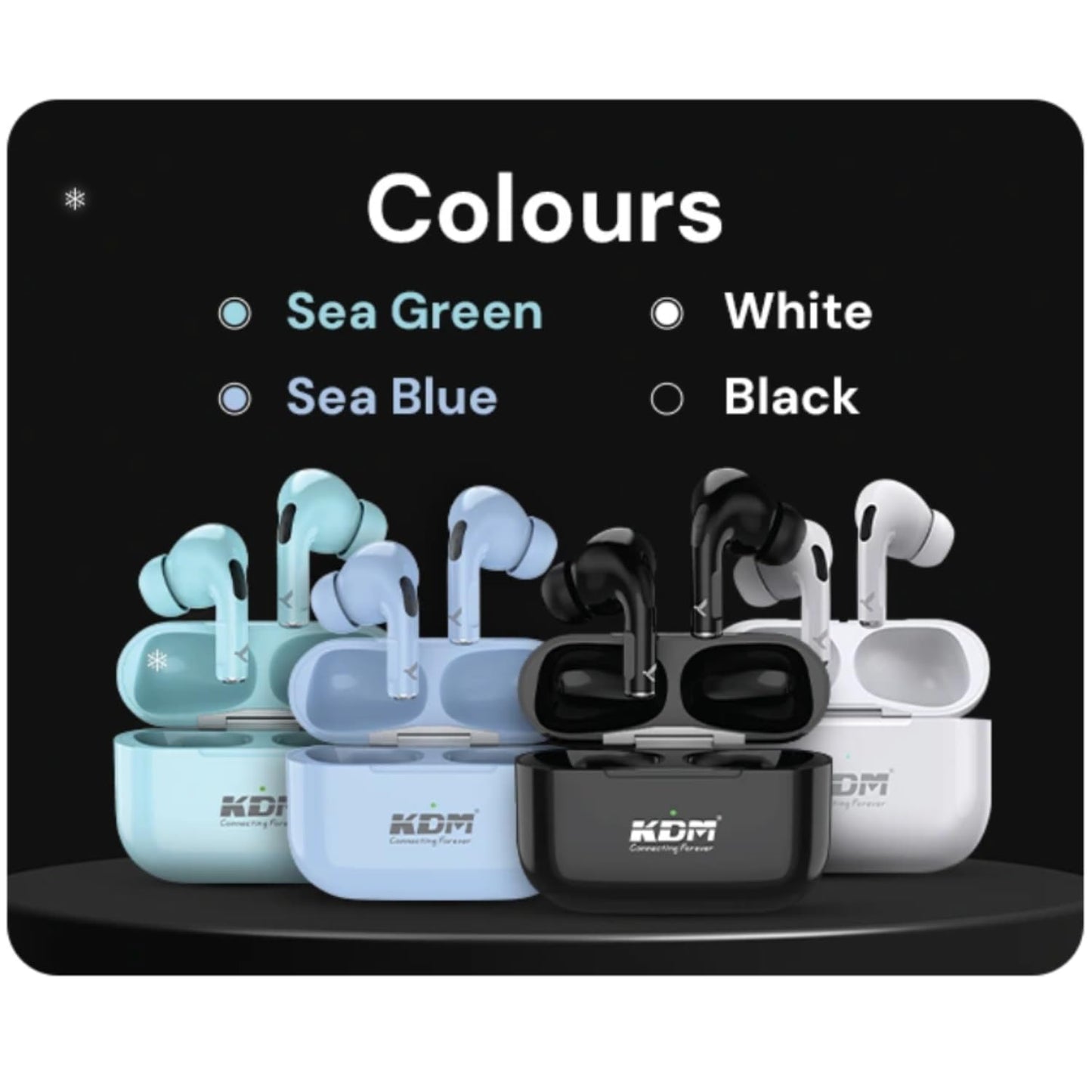 KDM – A1 HOPPODS TWS, Wireless Earbuds, V5.4 BT, ENC Function, Upto 36 Hours(Multi Colors)