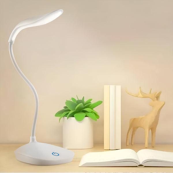 Study Lamp Led Touch On Off Switch Student Study Reading Dimmer Led Table Lamps White Desk Light Lamp