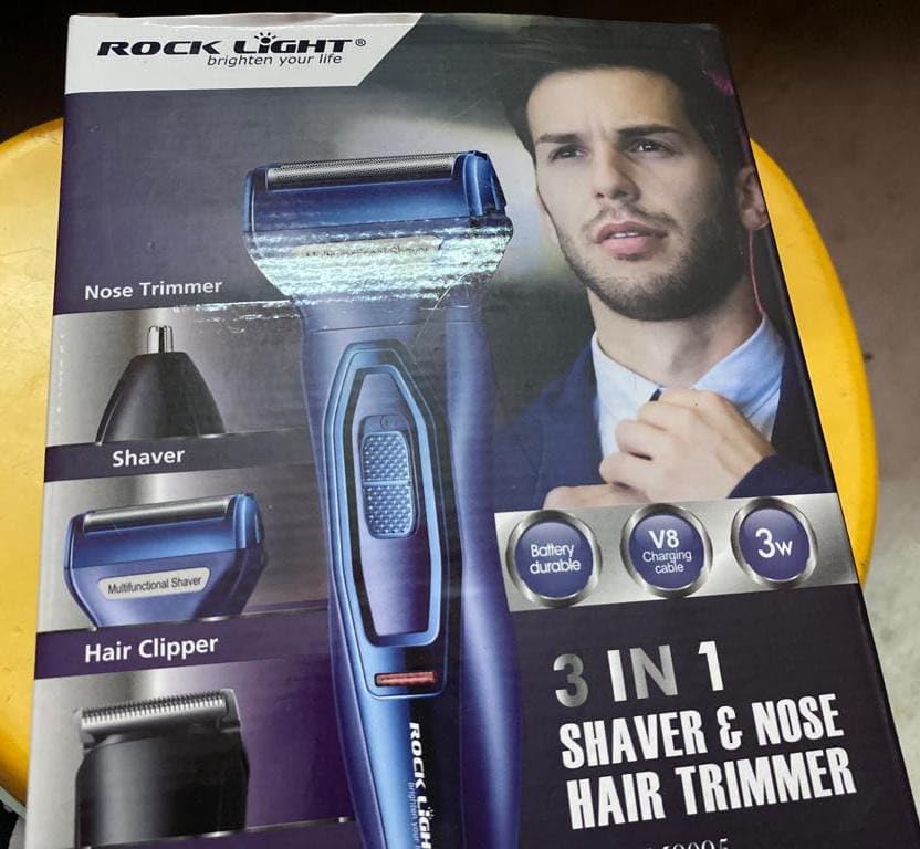 Rocklight RL 9095 Trimmer with 240-Minute Runtime & 3 Length Settings – Black & Maroon
