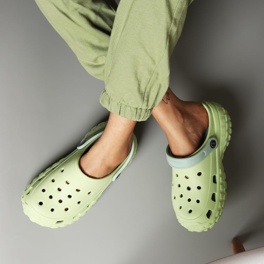 Indifeet Casual Waterproof Clog Shoes for Women - Green - Image 9