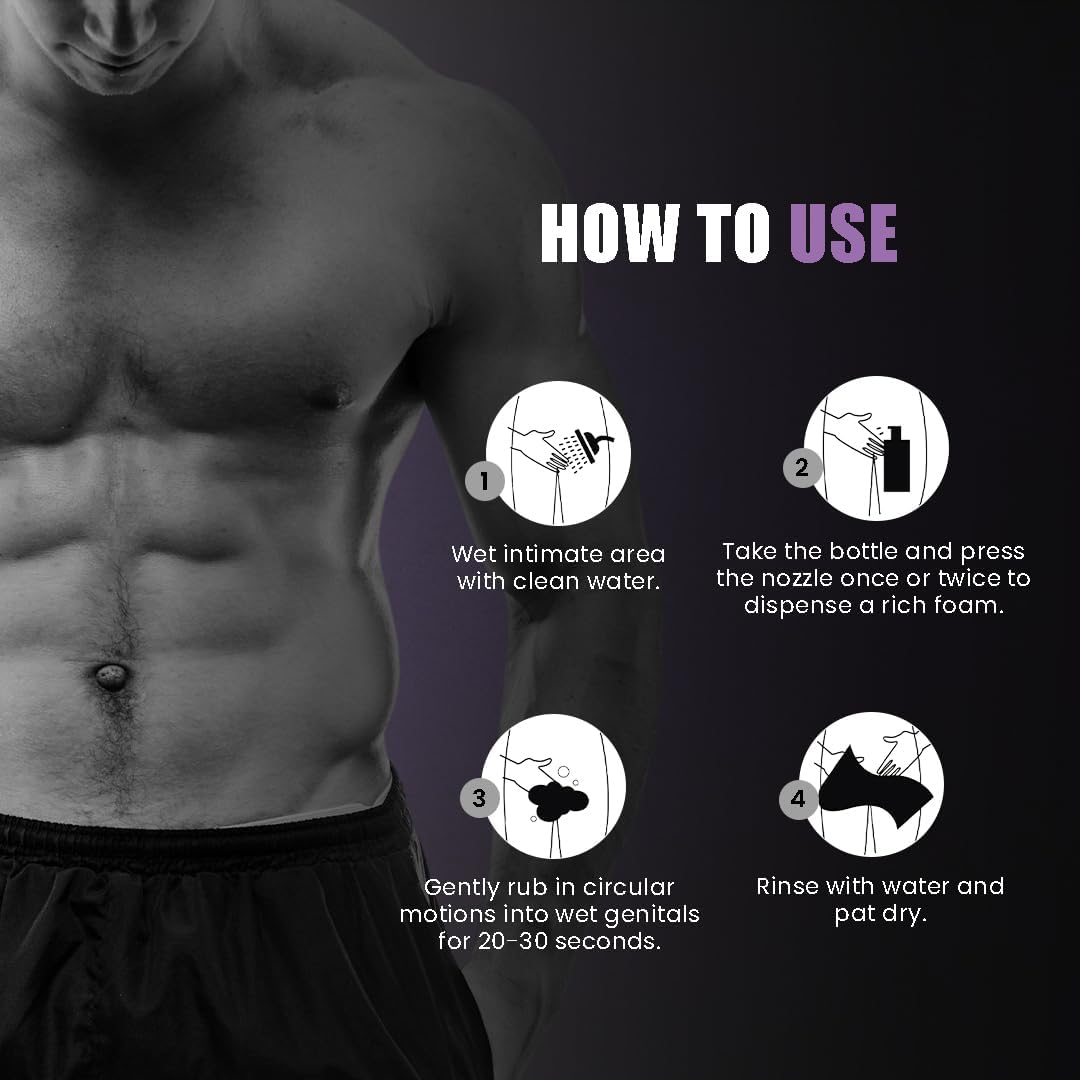 Skin Elements Intimate Wash for Men | pH Balanced Foaming Wash with Passion Fruit | Soothes, Refreshes & Maintains Hygiene | 4.05 fl. oz.