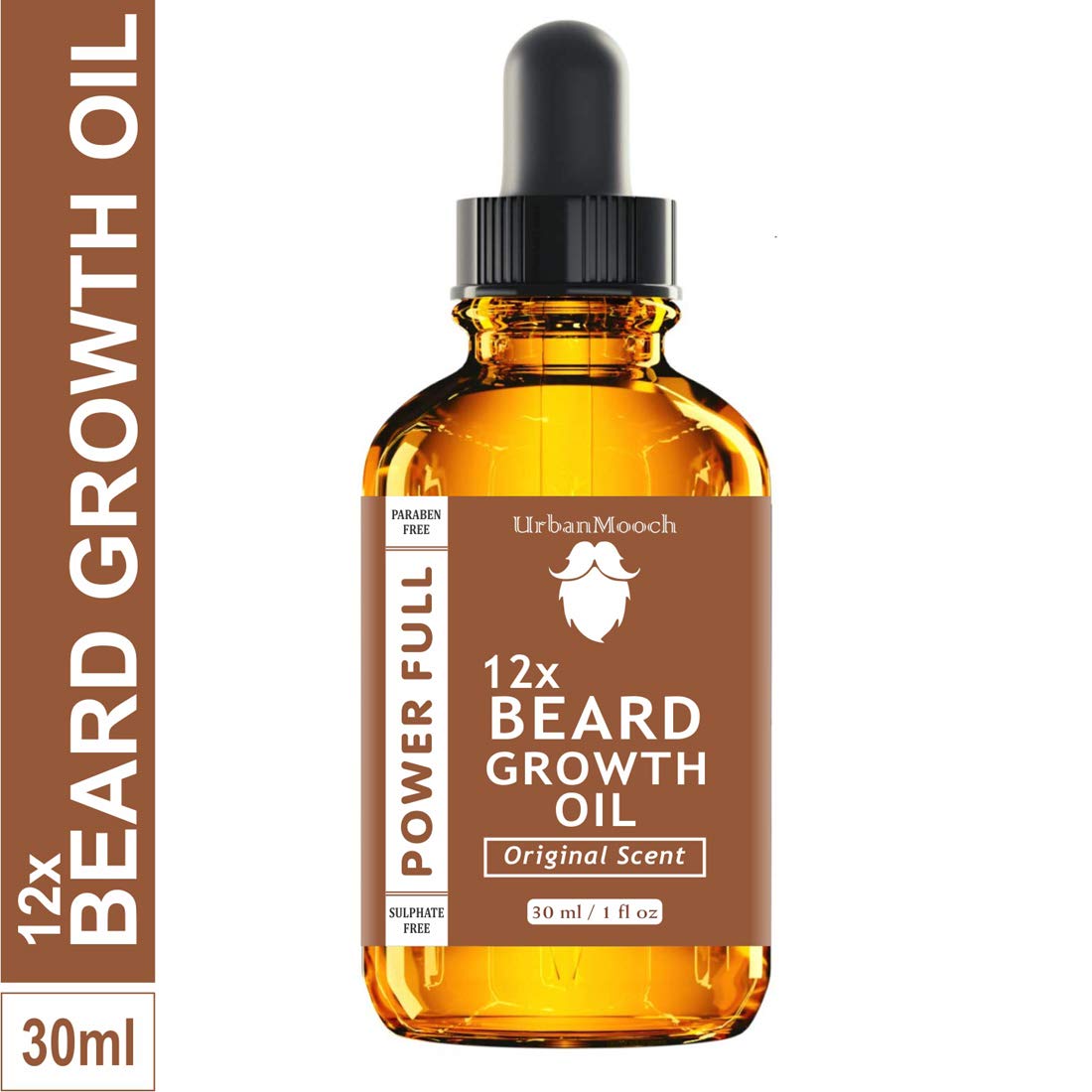 UrbanMooch 12X Beard Growth Oil, Moustache Oil-30Ml Lohiya Retails