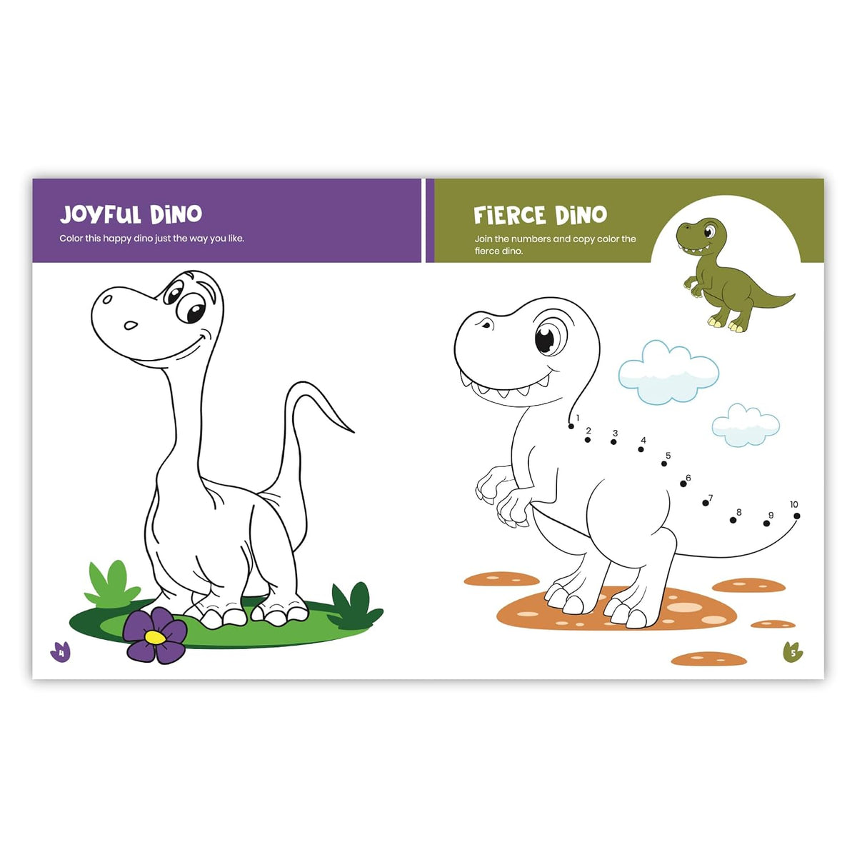 Kids Coloring Book: Dinosaur
