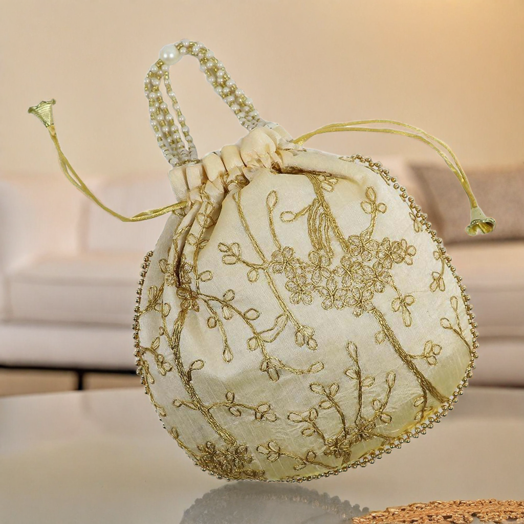 Embroidered Potli Bag – Ethnic Handbag for Women & Girls