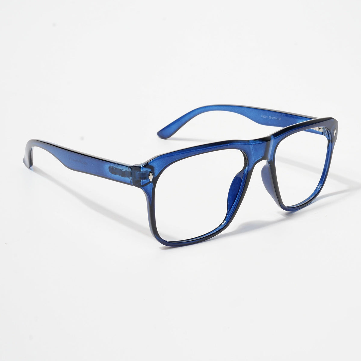 Eyejack Bell Bottom Shine Blue Square Eyeglasses for Men and Women - Style L366 - view 1