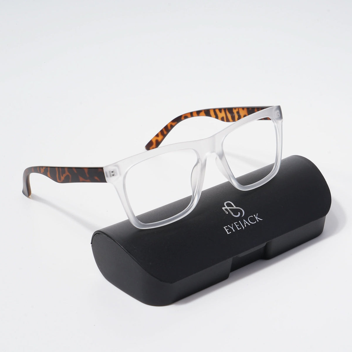 Eyejack Bell Bottom Matte Transparent Square Eyeglasses for Men and Women - Style L373 - view 5