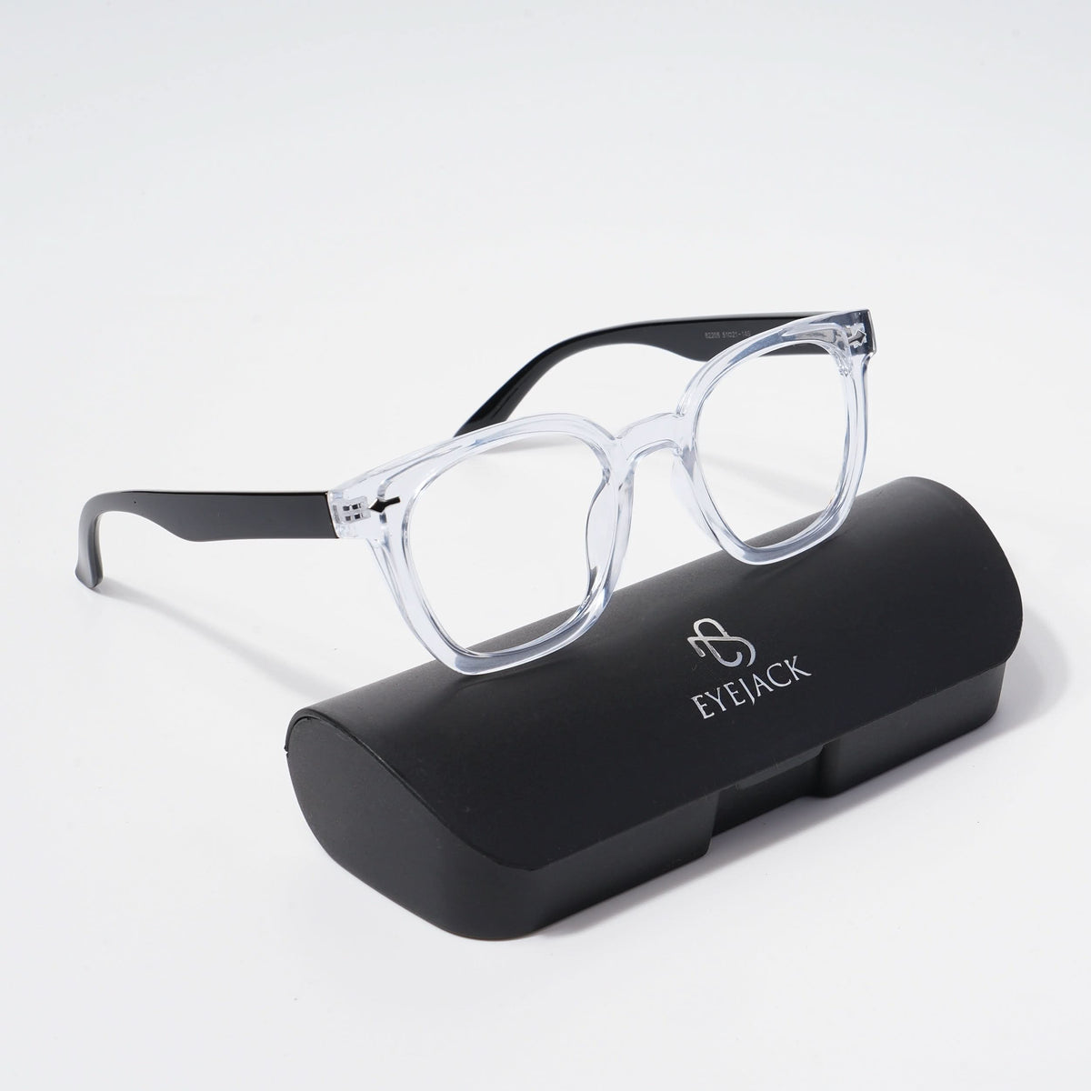 Eyejack Bell Bottom Transparent Square Eyeglasses for Men and Women - Style L397 - view 5