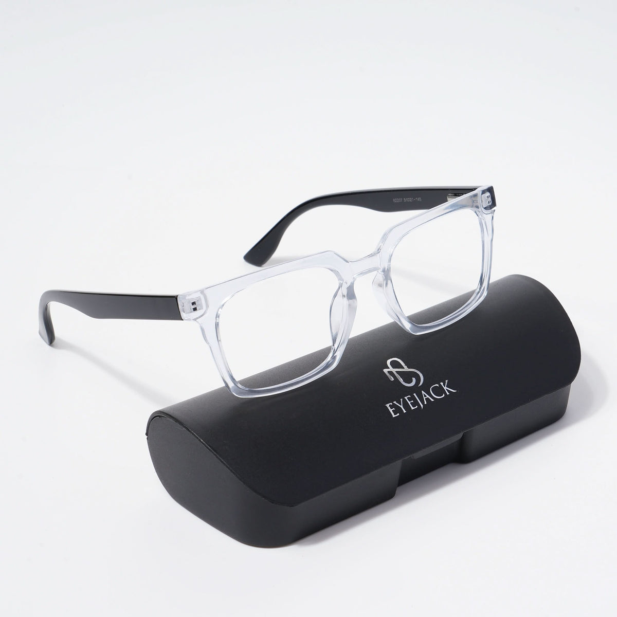 Eyejack Bell Bottom Transparent Rectangle Eyeglasses for Men and Women - Style L415 - view 5