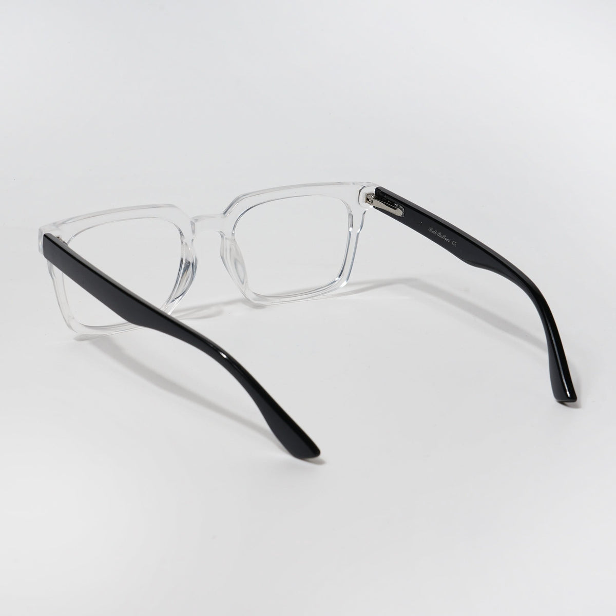 Eyejack Bell Bottom Transparent Rectangle Eyeglasses for Men and Women - Style L415 - view 3