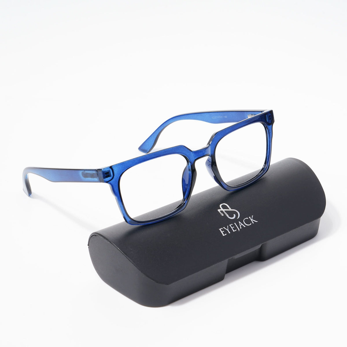 Eyejack Bell Bottom Shine Blue Rectangle Eyeglasses for Men and Women - Style L420 - view 5