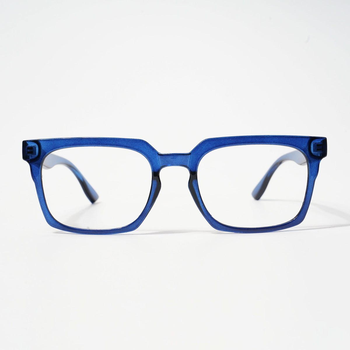 Eyejack Bell Bottom Shine Blue Rectangle Eyeglasses for Men and Women - Style L420 - view 2