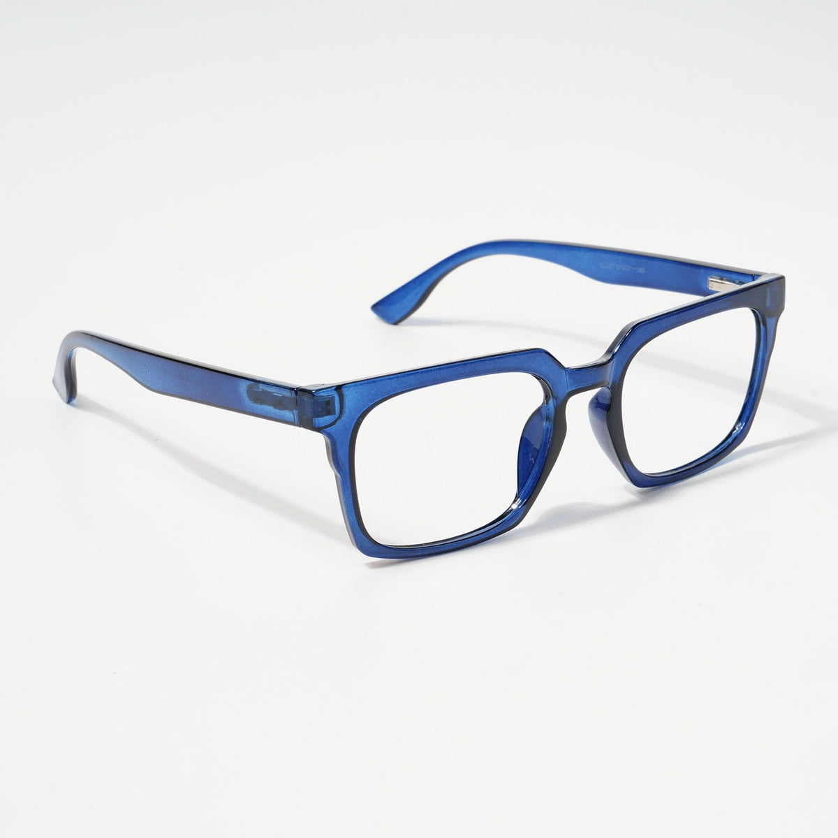 Eyejack Bell Bottom Shine Blue Rectangle Eyeglasses for Men and Women - Style L420 - view 1