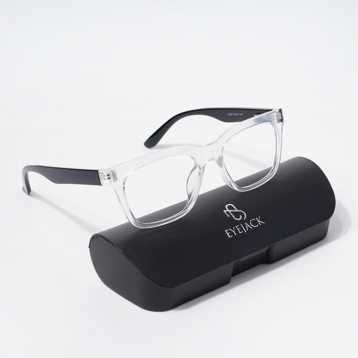 Eyejack Bell Bottom Transparent Rectangle Eyeglasses for Men and Women - Style L433 - view 5